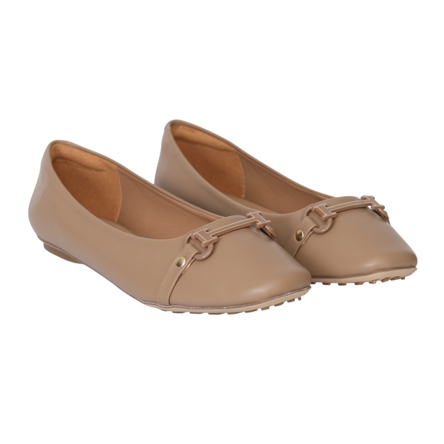 Women Beige Comfort Ballet Shoes