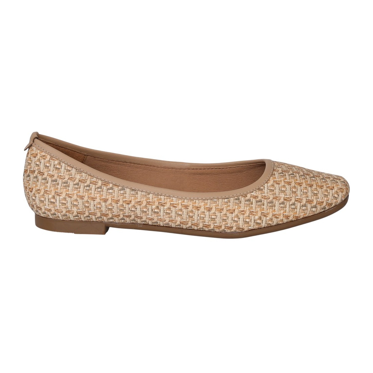 Women Beige Woven Ballet Flats