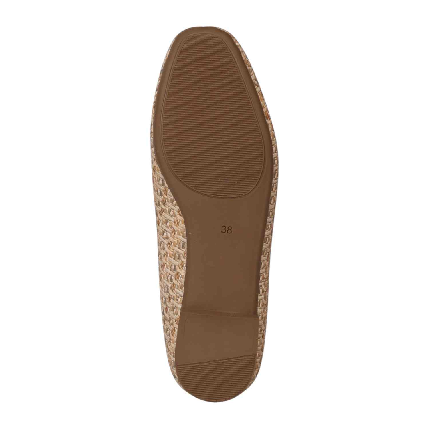 Women Beige Woven Ballet Flats