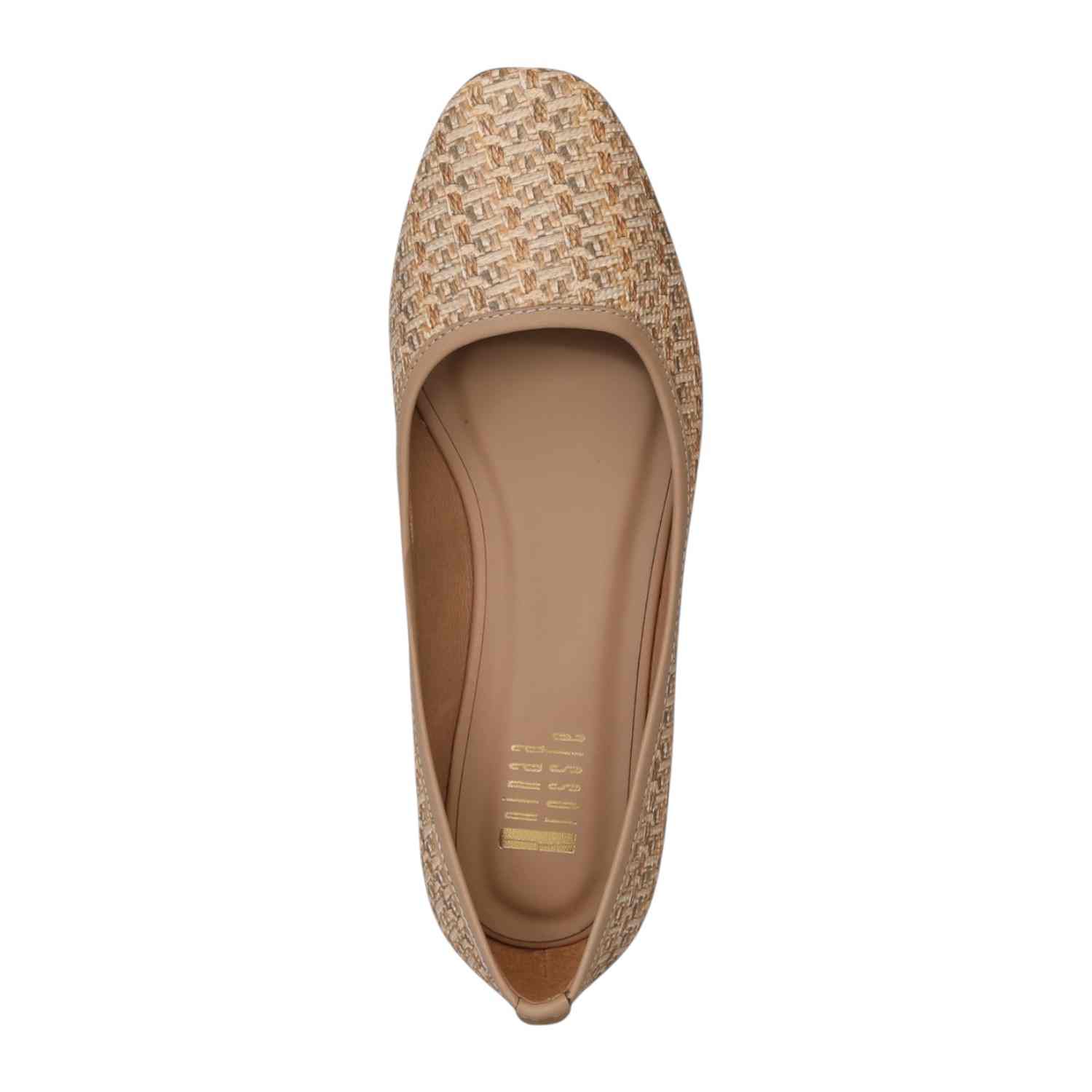Women Beige Woven Ballet Flats