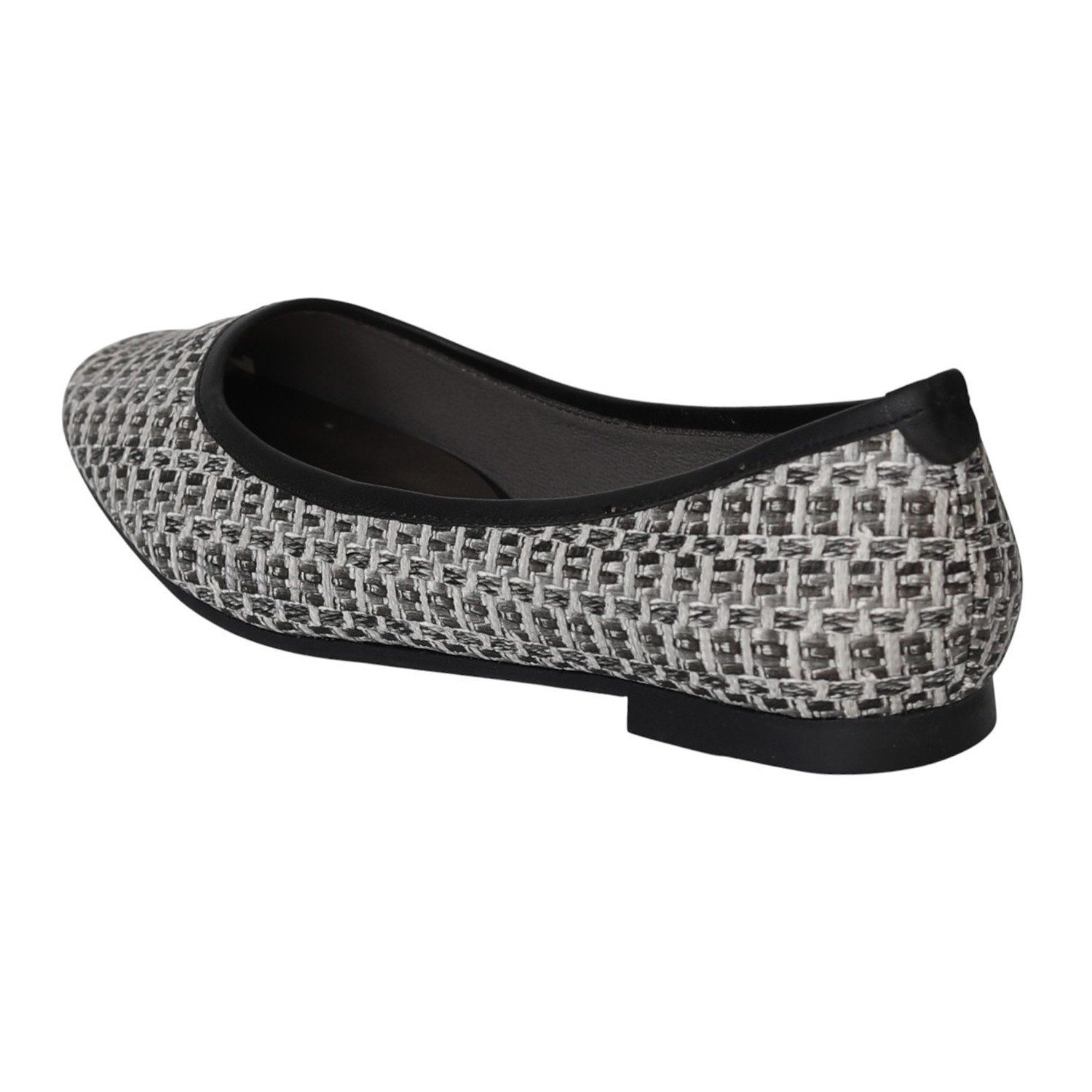 Women Black Woven Ballet Flats