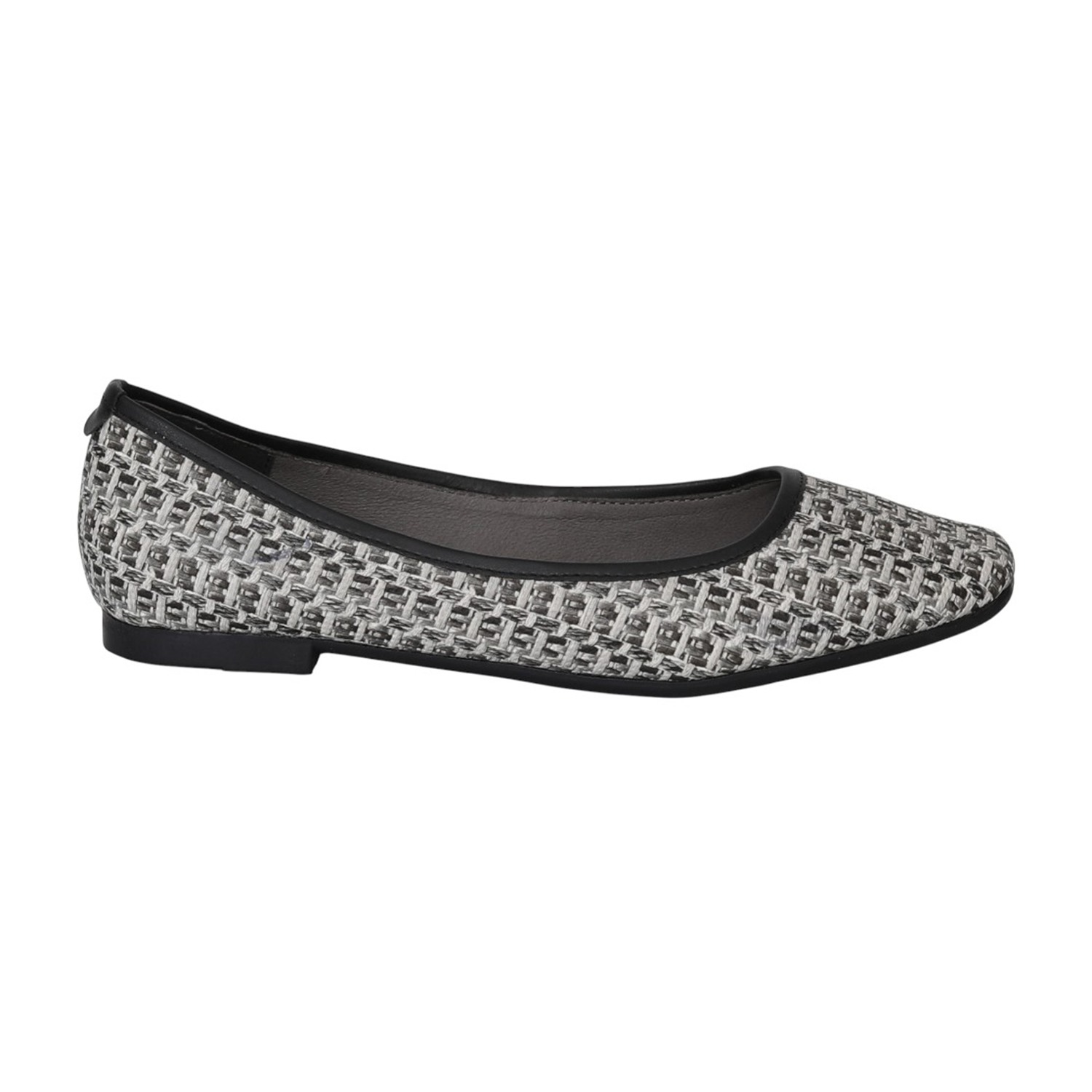 Women Black Woven Ballet Flats