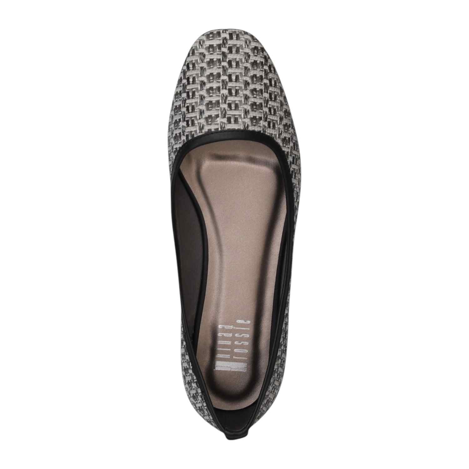Women Black Woven Ballet Flats