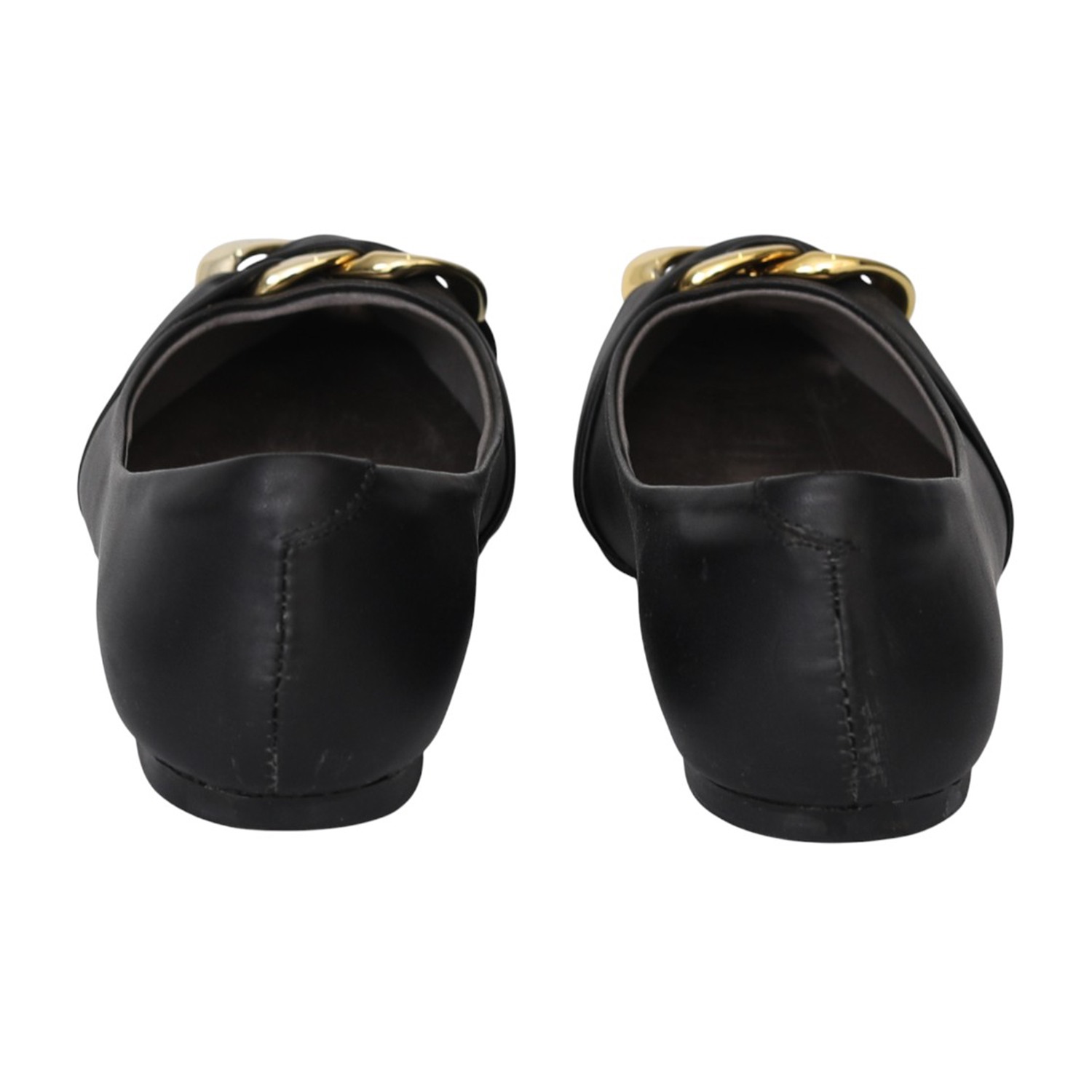 Women Black Chain Detail Ballet Flats