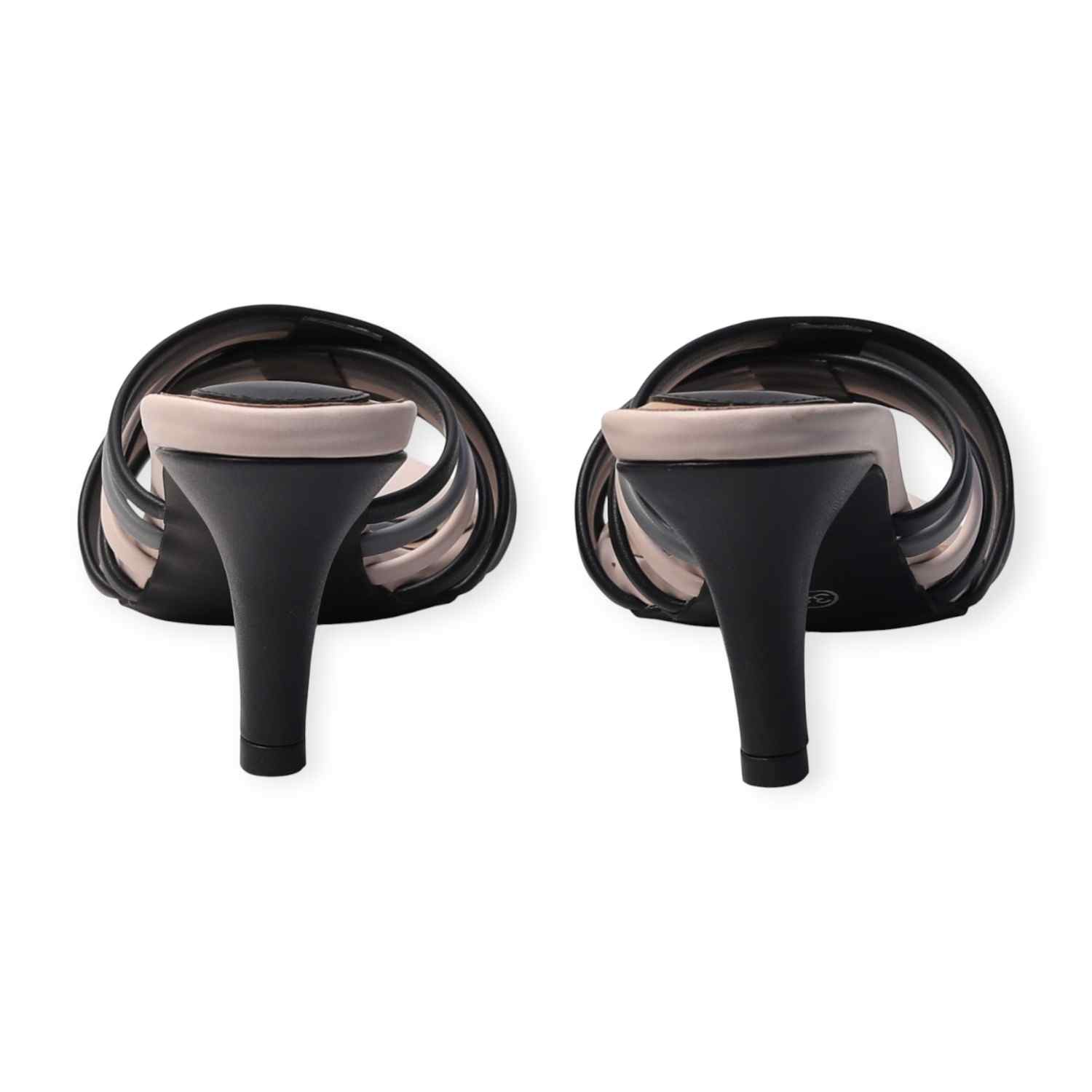 Ninaa Rossie Women’s Black Multi-Strap Heeled Sandal