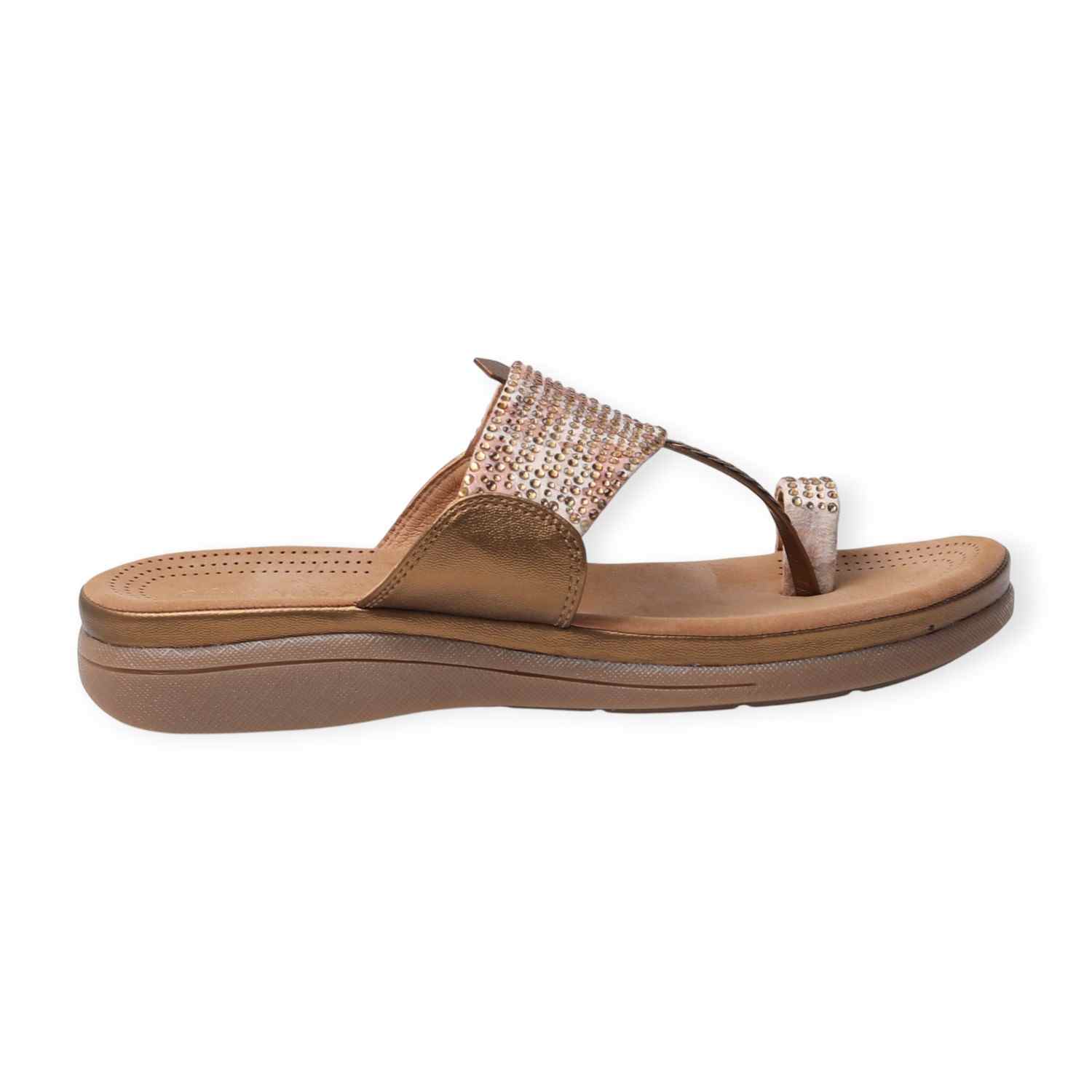 Pinkleaf Women’s Embellished Toe-Ring Sandals