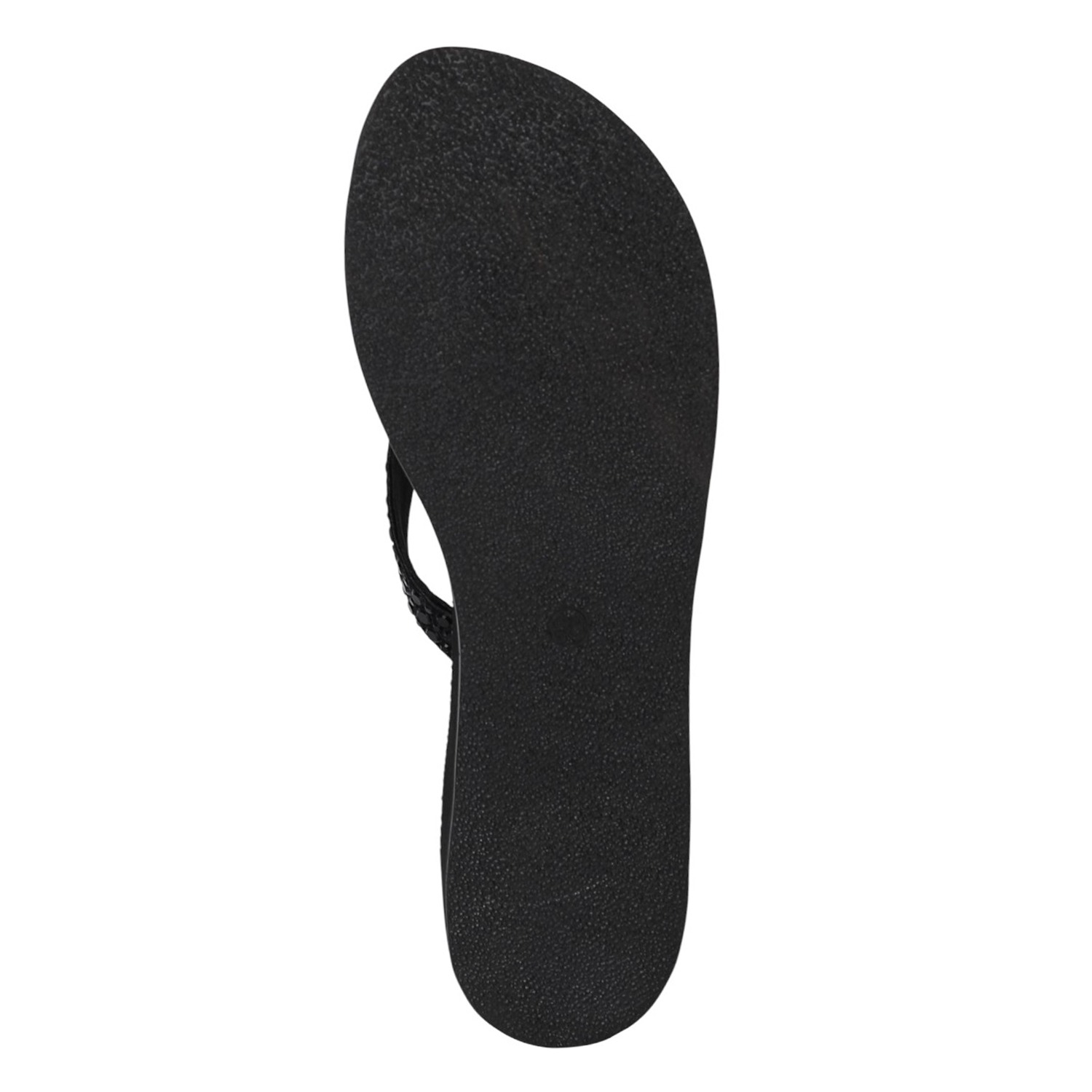 Women Black Crystal Strap Wedges