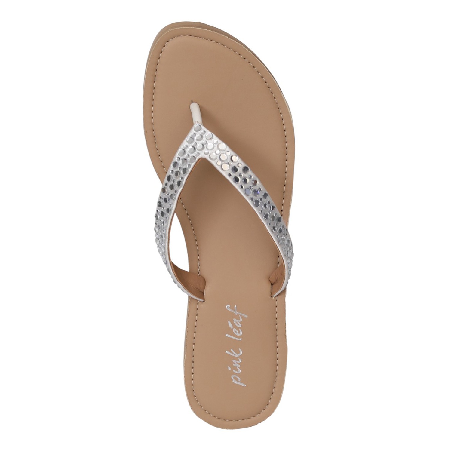 Women Silver Crystal Strap Wedges