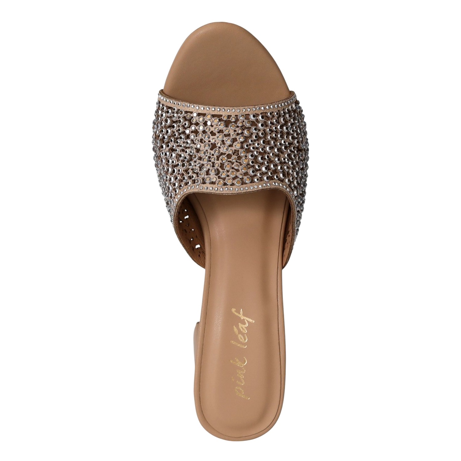 Women Soft Nude Crystal Heels