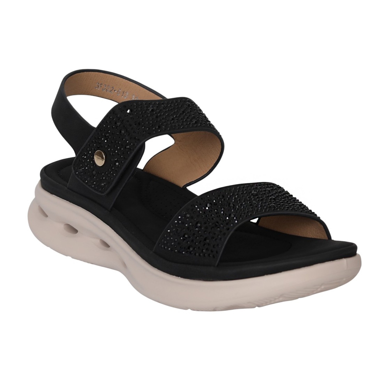 Women Black CloudLift Sparkle Sandals
