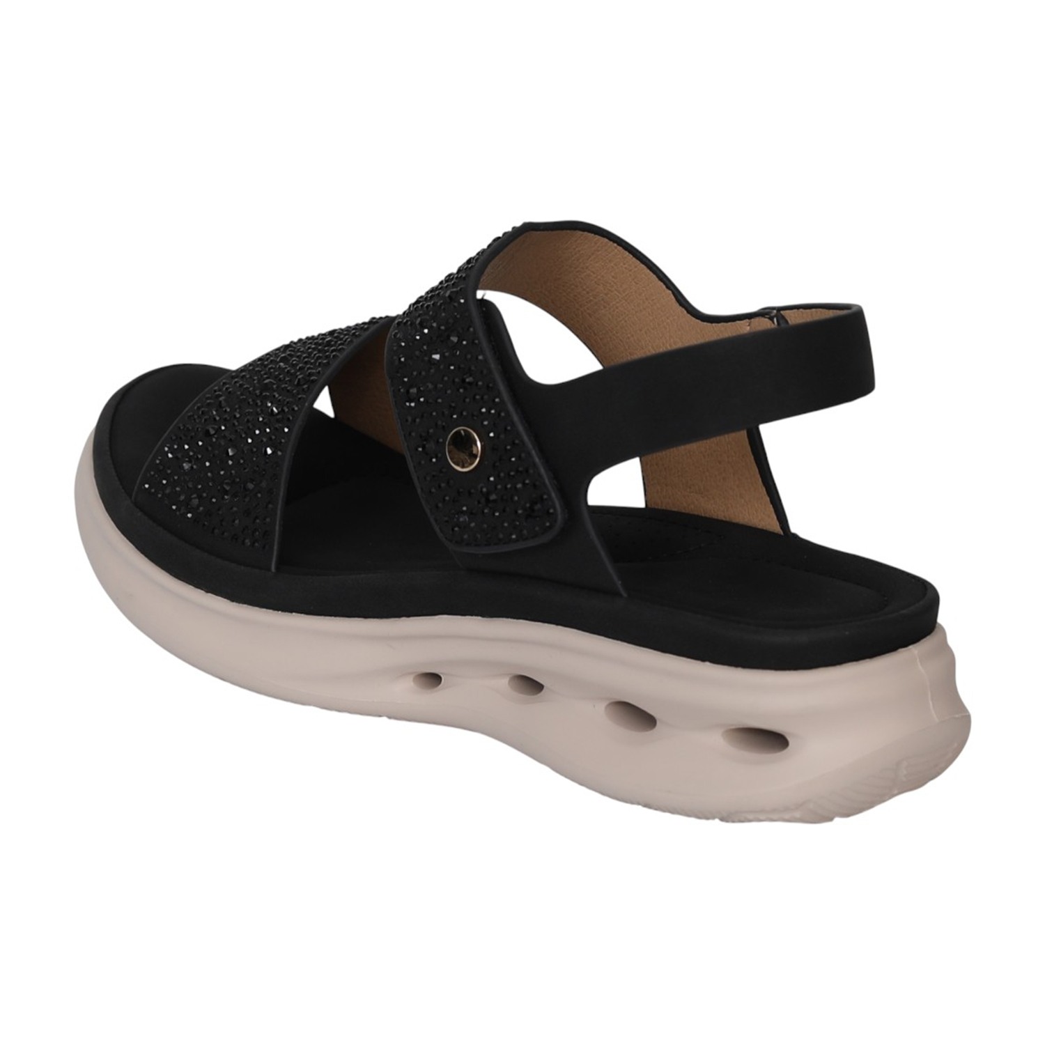Women Black CloudLift Sparkle Sandals