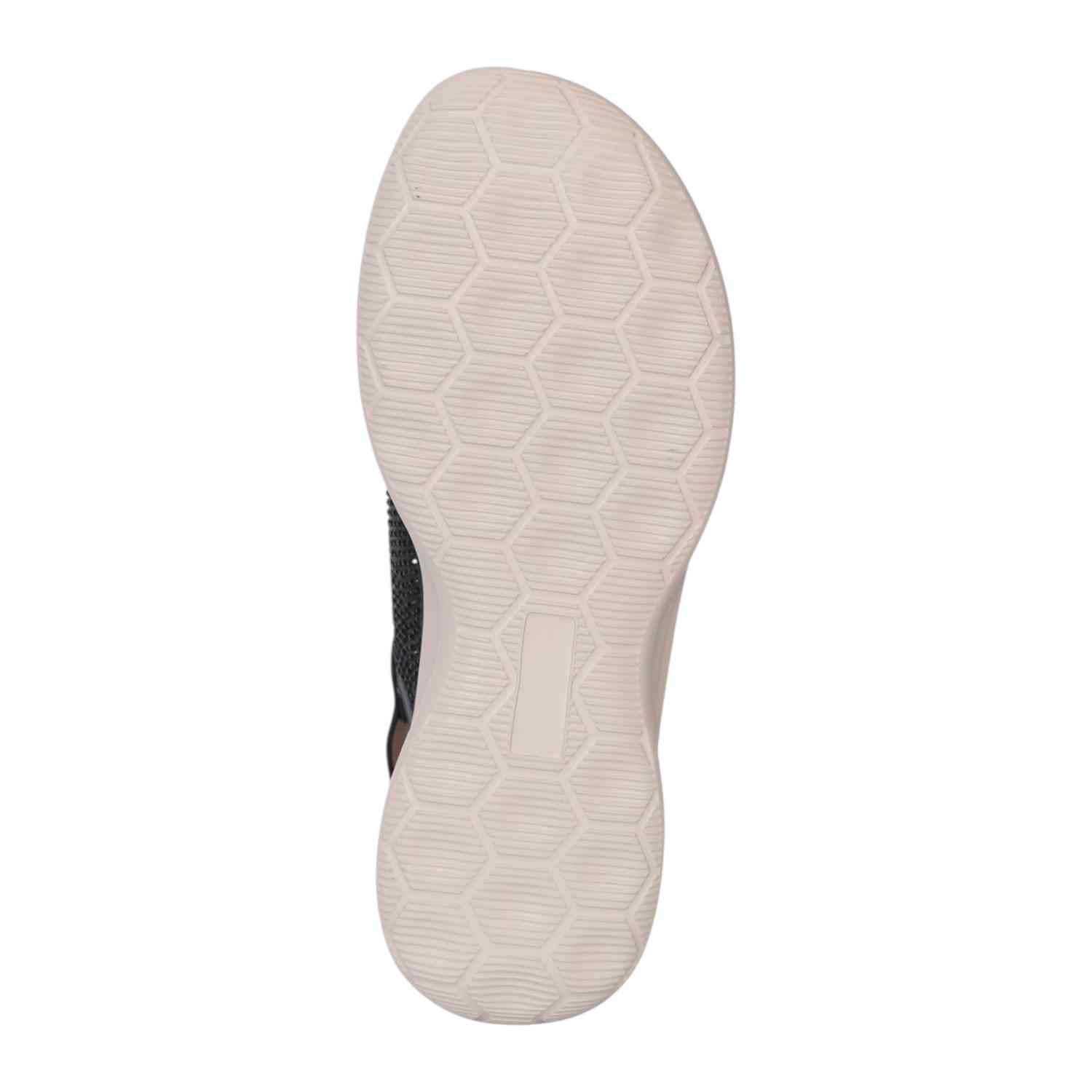 Women Black Sparkle Cross-Strap Comfort Sandals