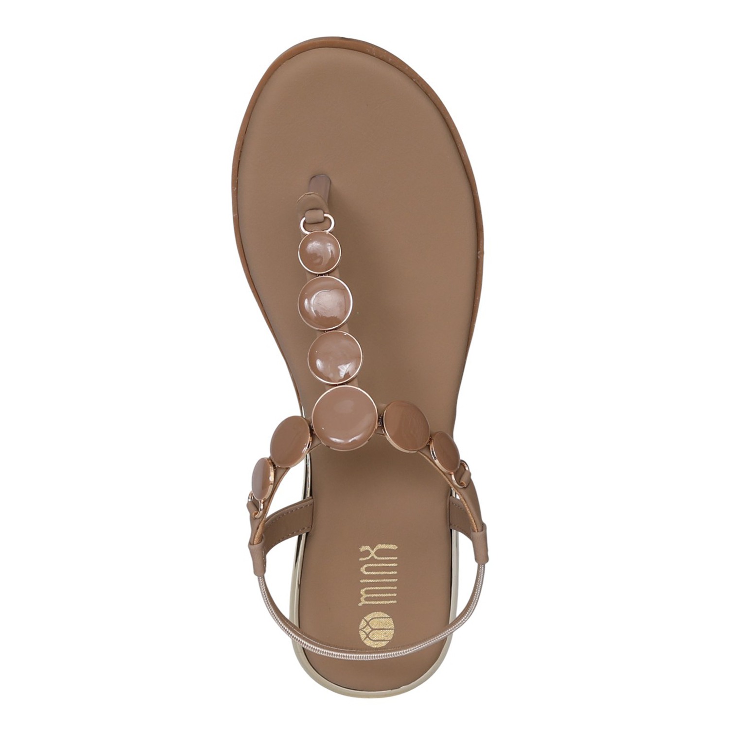 Women Beige JewelLink Flat Sandals