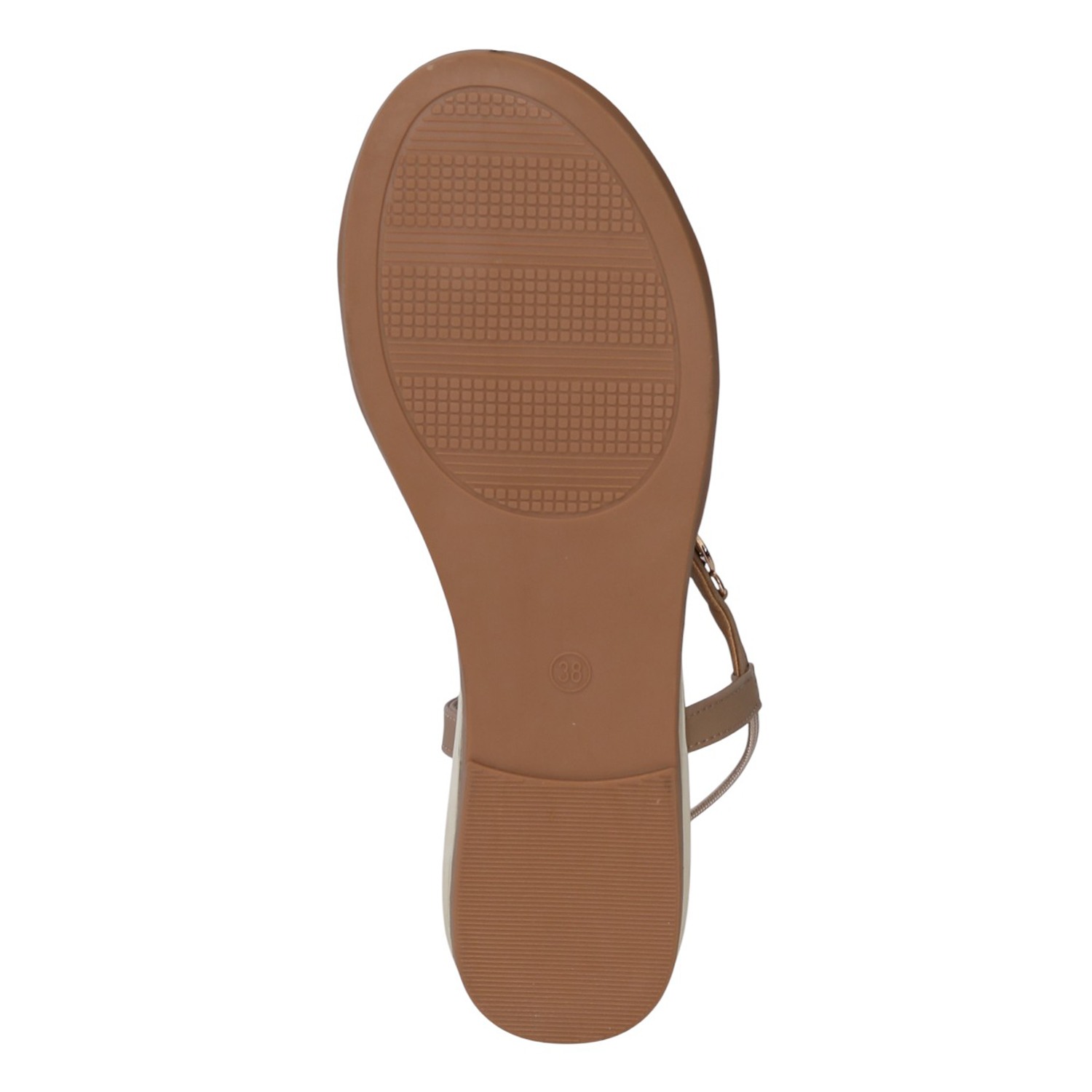 Women Beige JewelLink Flat Sandals