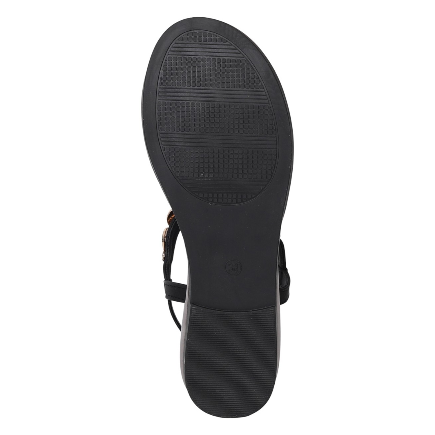 Women Black JewelLink Flat Sandals