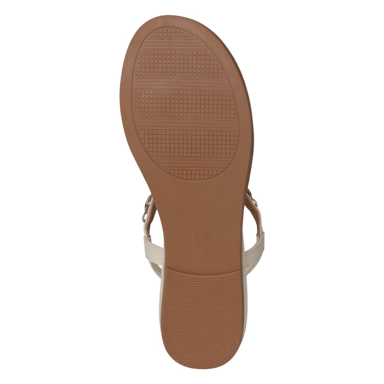 Women Cream JewelLink Flat Sandals