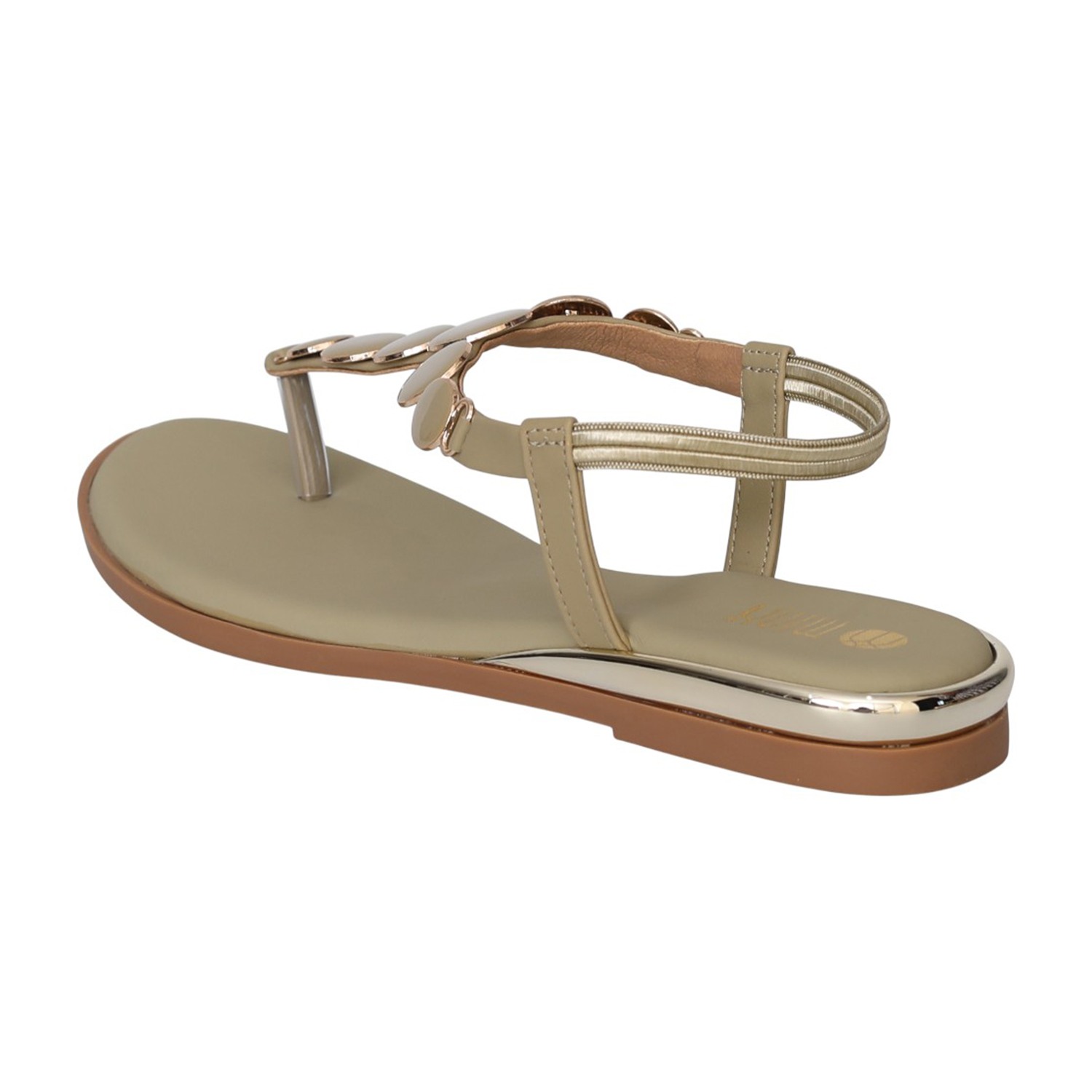 Women Green JewelLink Flat Sandals