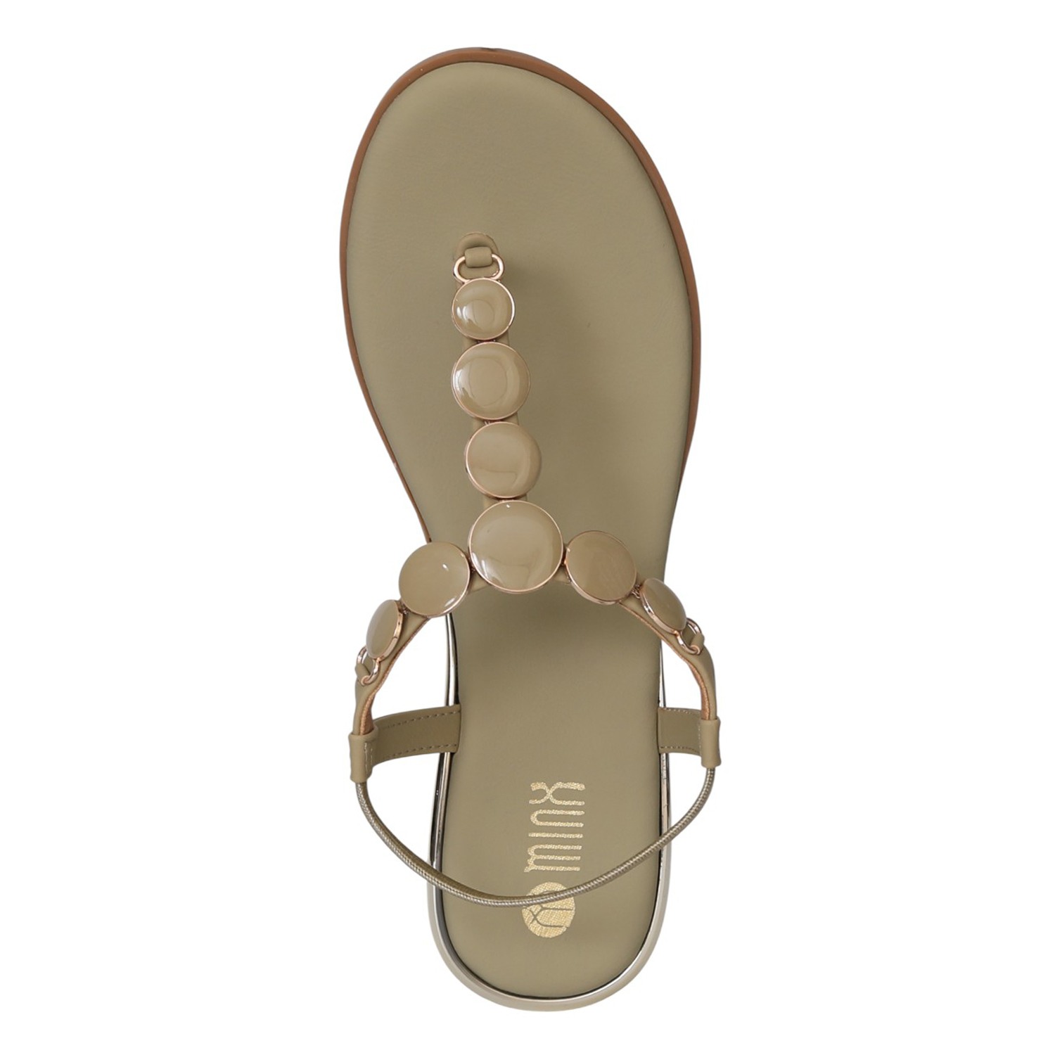 Women Green JewelLink Flat Sandals