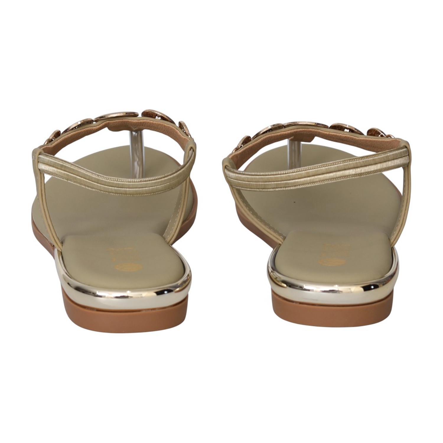 Women Green JewelLink Flat Sandals