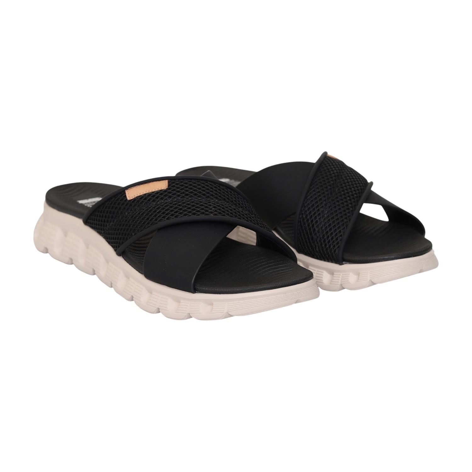 Women Onyx Cross Slides