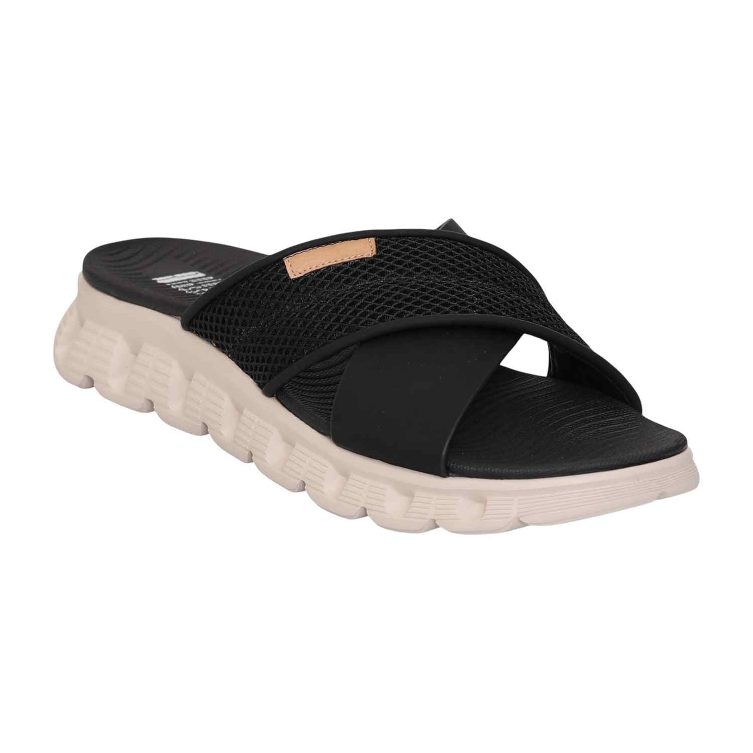 Women Onyx Cross Slides
