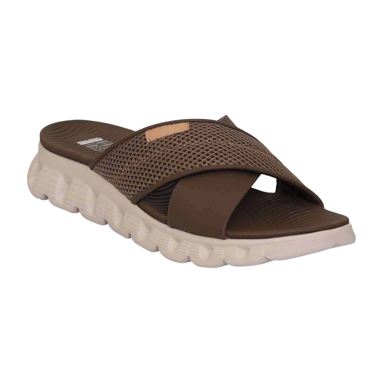 Women Cocoa Cross Slides