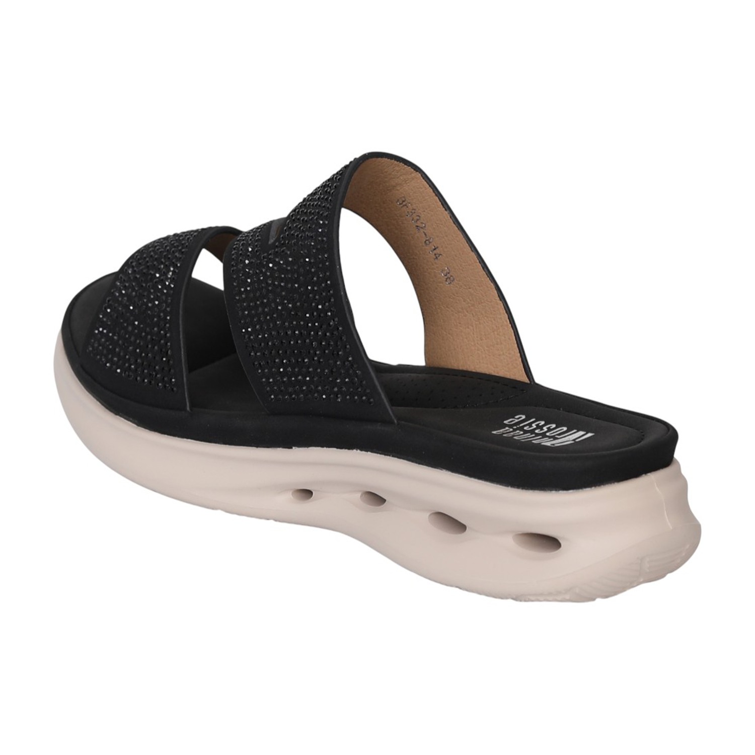 Women Black SoftStep Sparkle Slides