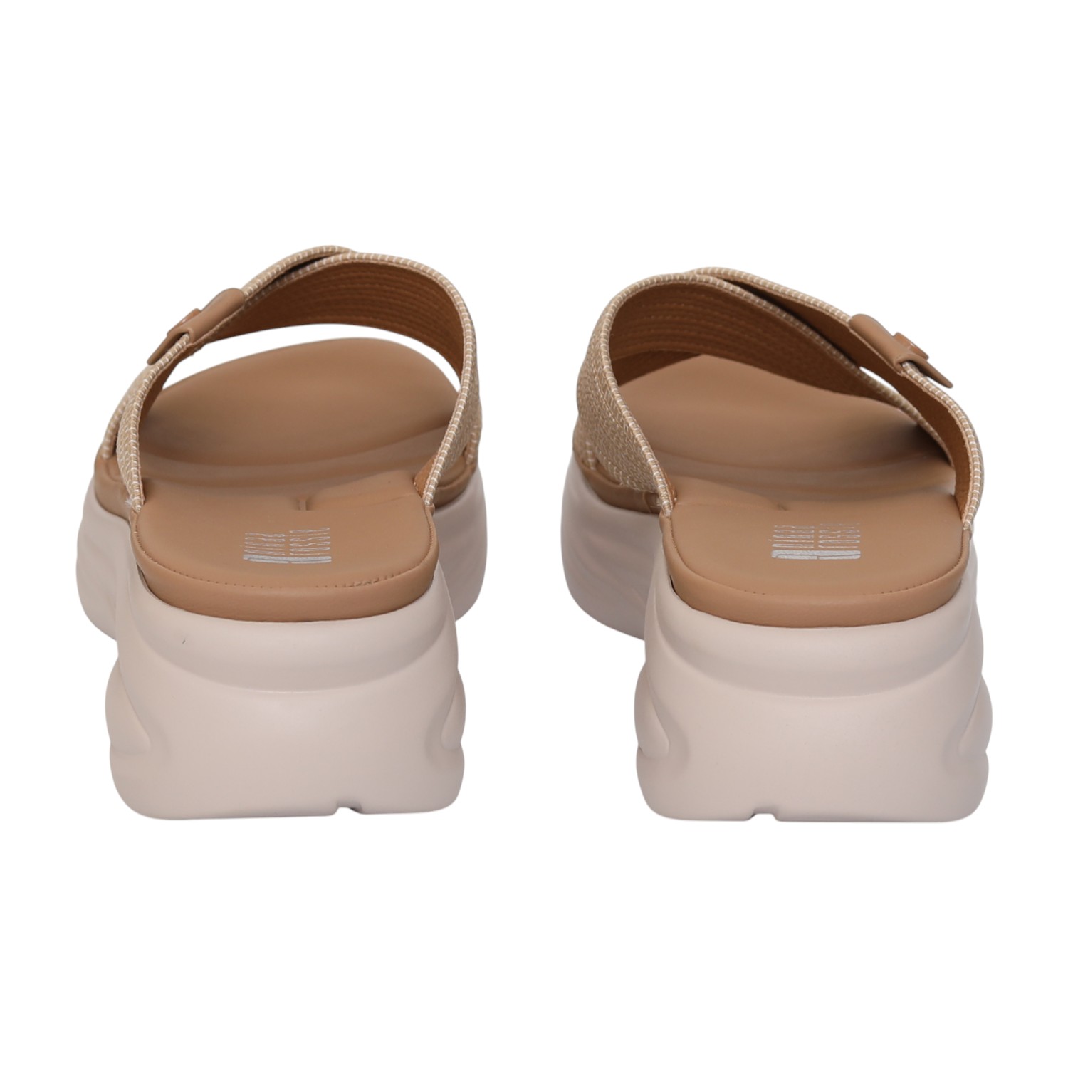 Women Soft Cream Cross Slide Sandals