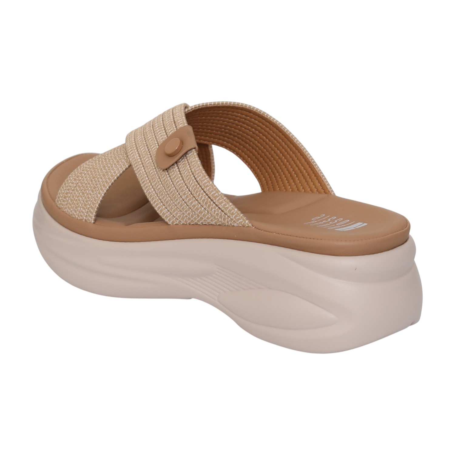 Women Soft Cream Cross Slide Sandals