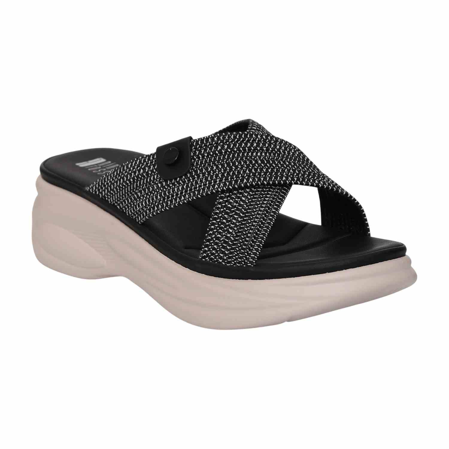 Women Soft Soot Cross Slide Sandals