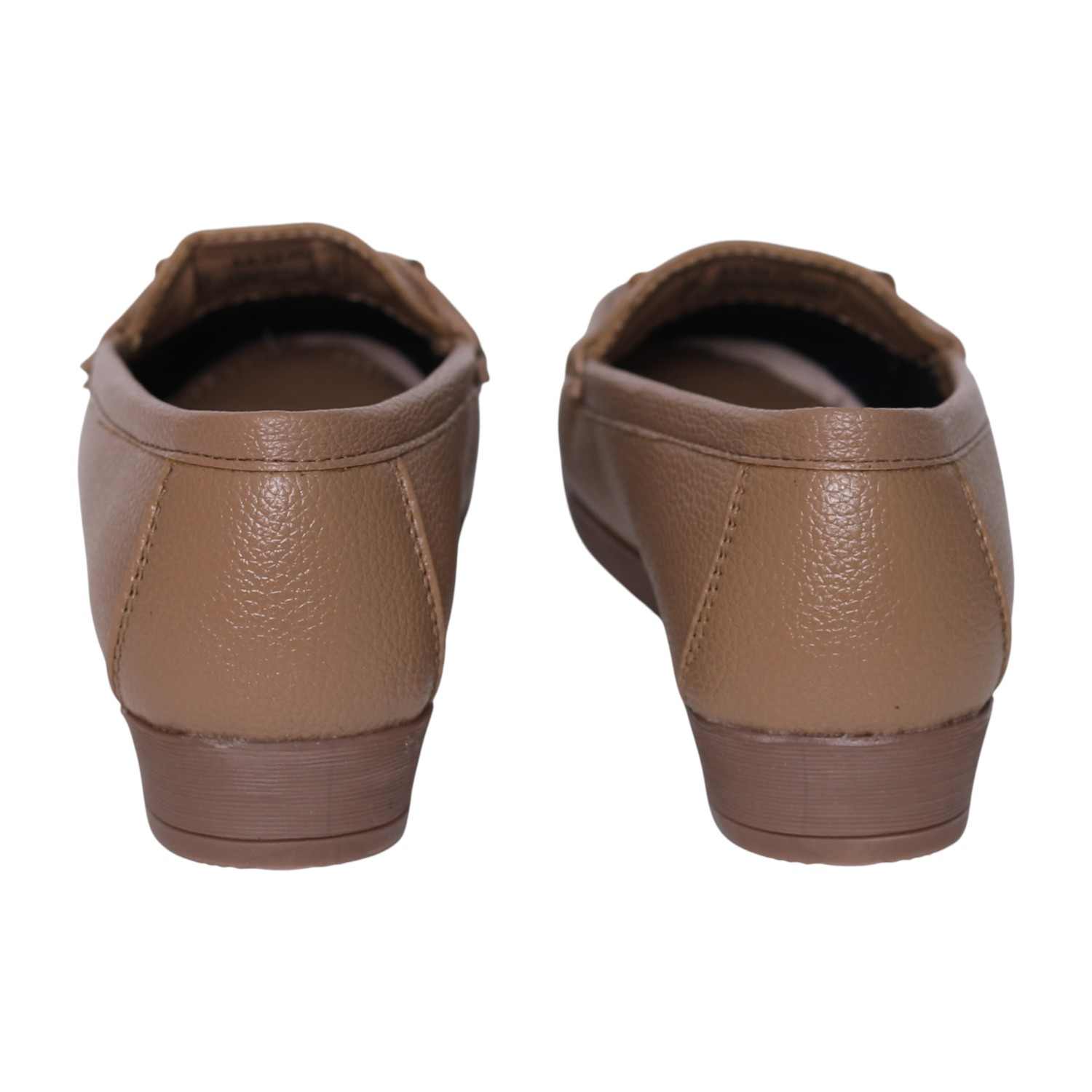 Greta Women’s Casual Chain-Detail Comfort Brown Loafers