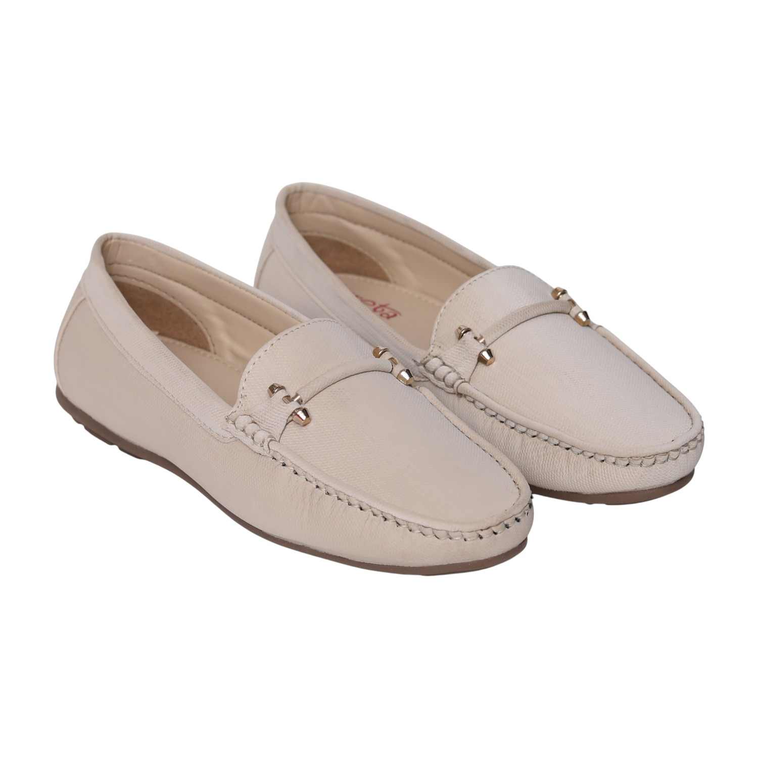 Greta Women’s Classic Beige Slip-On Loafers