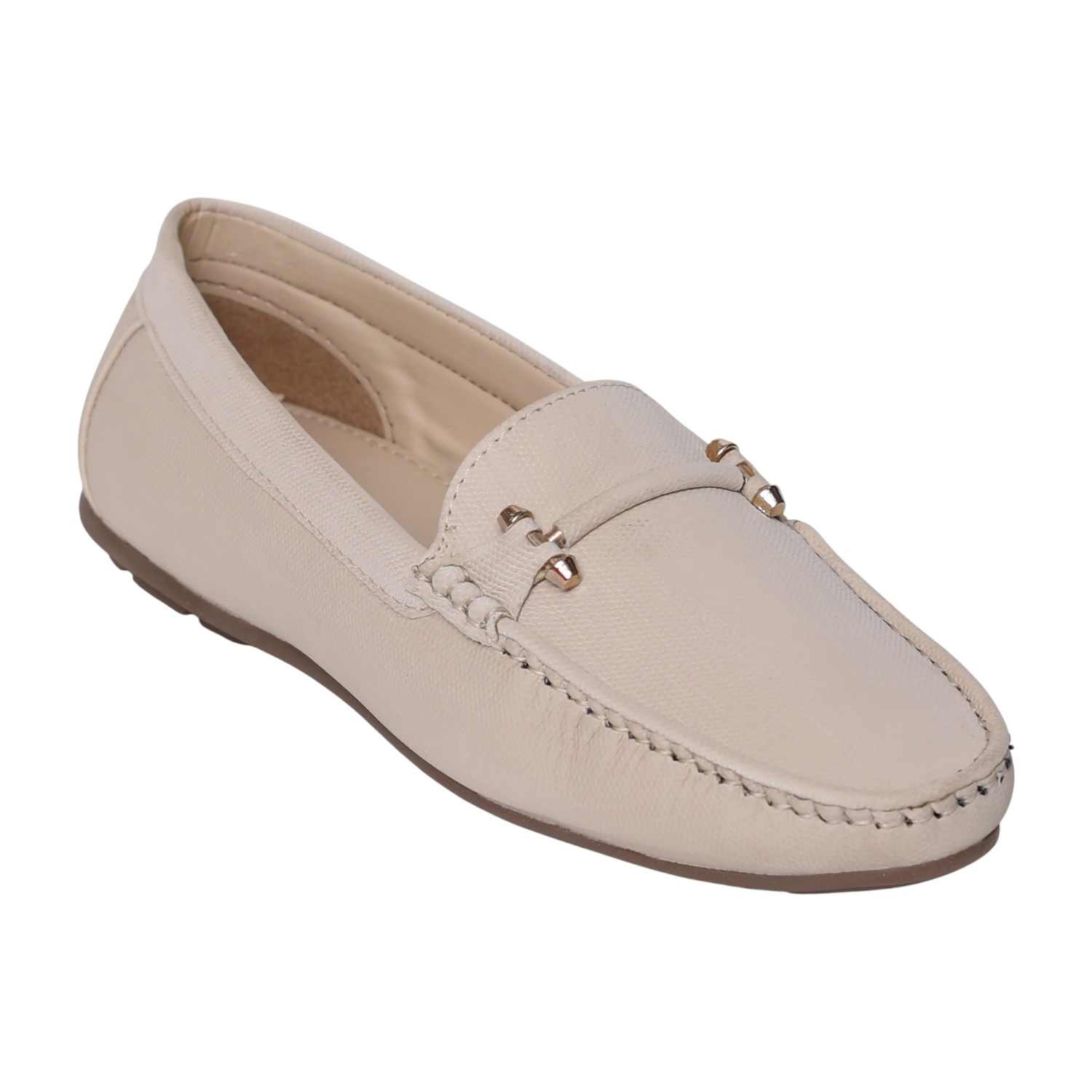 Greta Women’s Classic Beige Slip-On Loafers