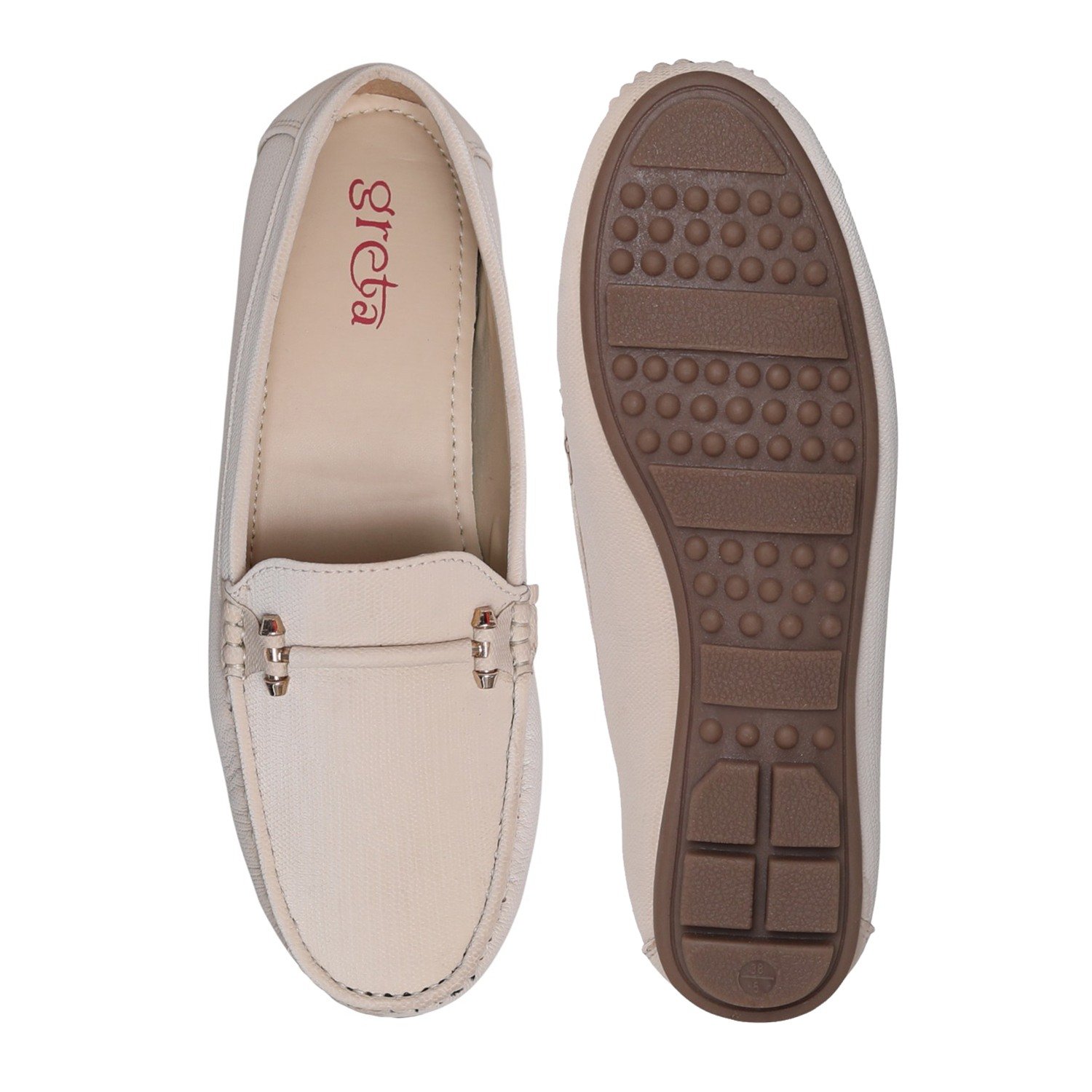 Greta Women’s Classic Beige Slip-On Loafers