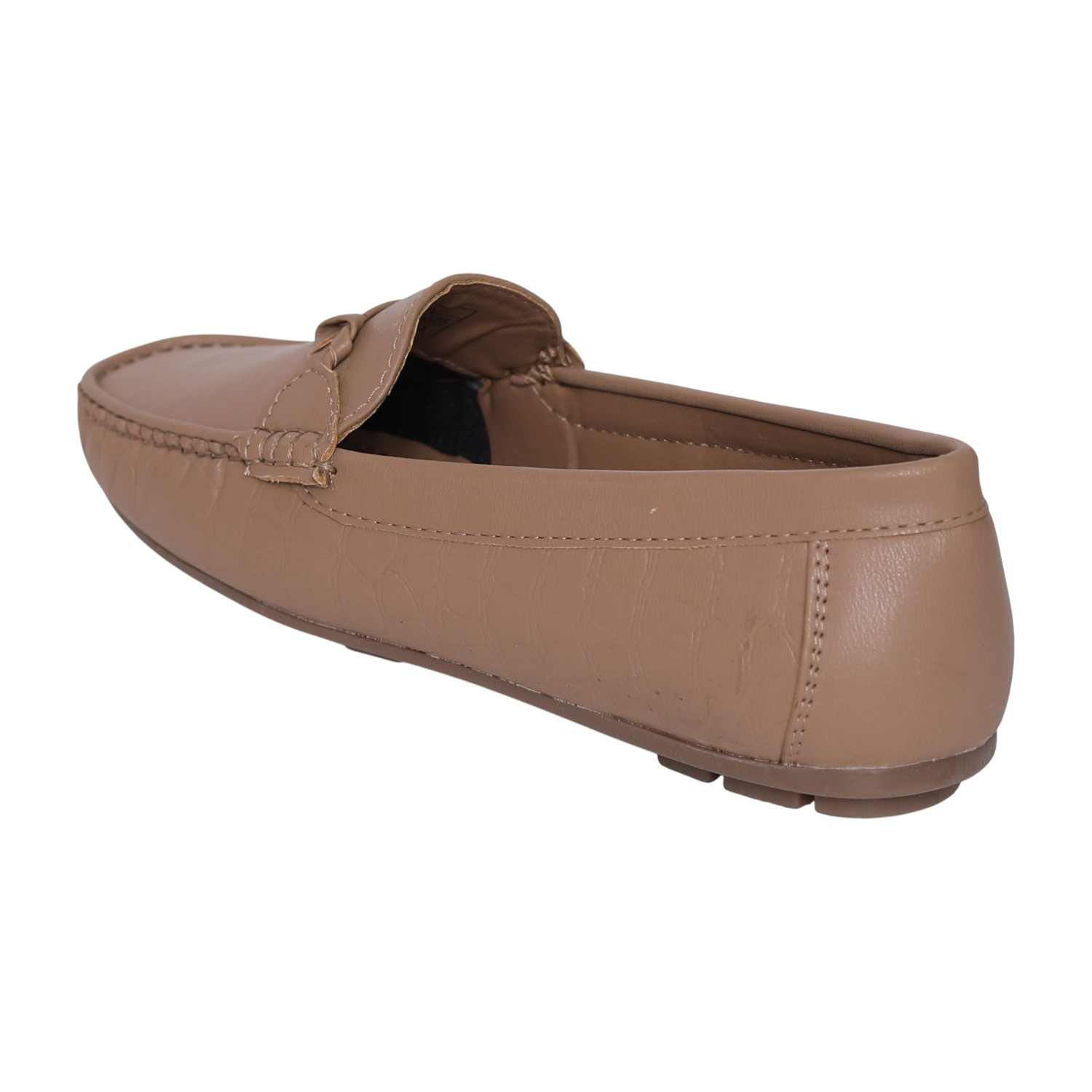 Greta Women’s Textured Brown Sole Slip-On Loafers