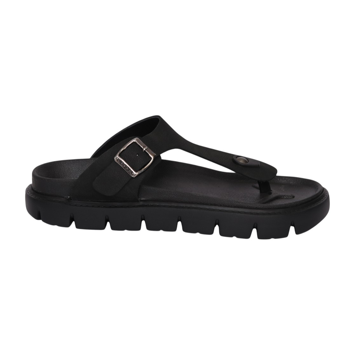 Men Black Rugged Comfort Sandal