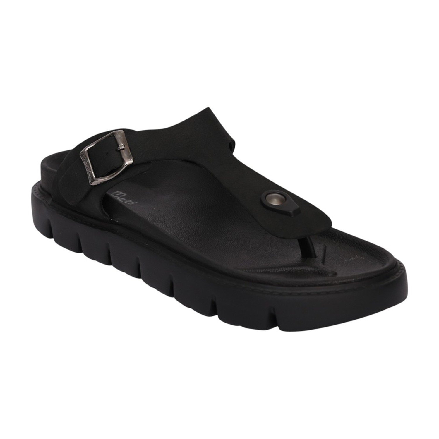 Men Black Rugged Comfort Sandal