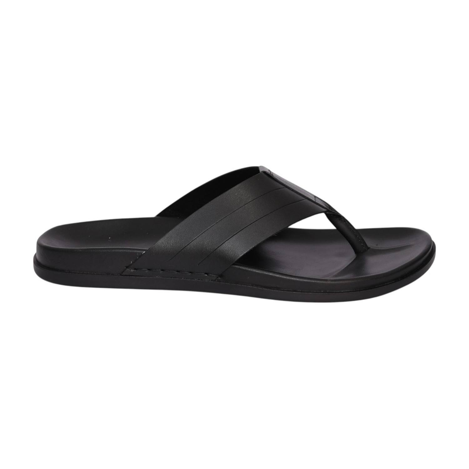 Men Black Minimal Strap Sandal