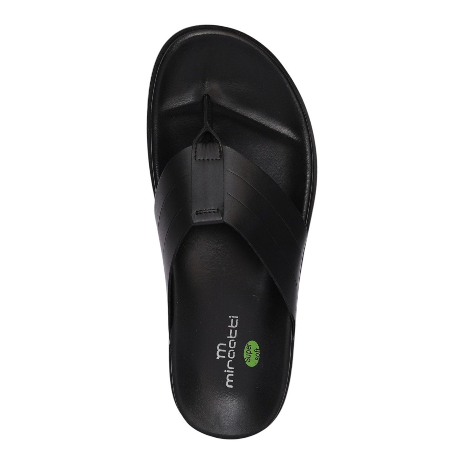 Men Black Minimal Strap Sandal