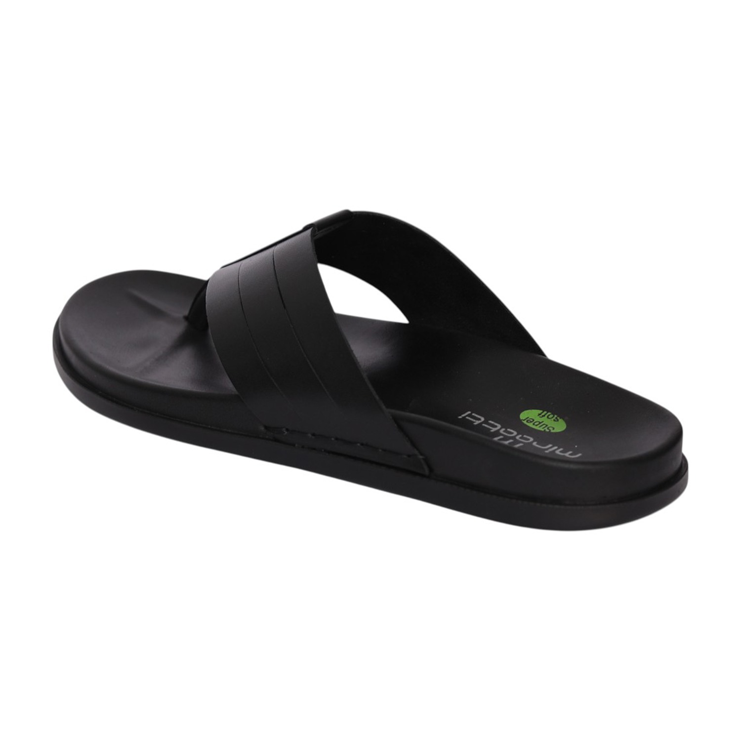 Men Black Minimal Strap Sandal