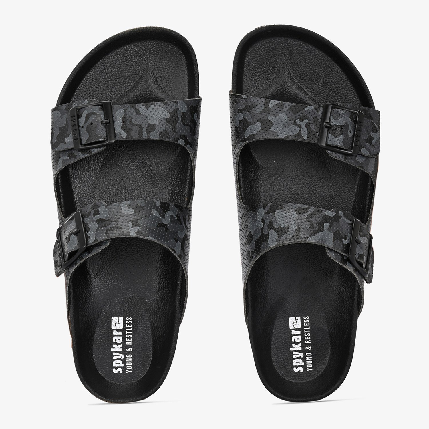 Spykar Remy 2.0 Black Camo Sandals
