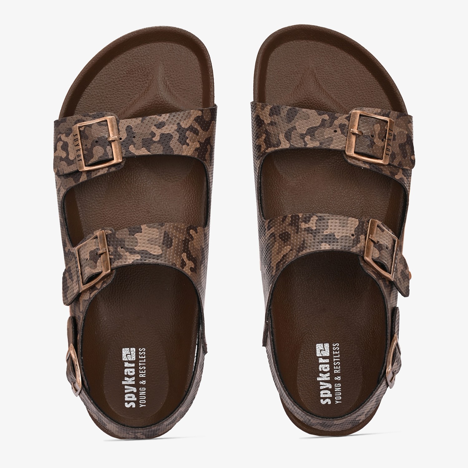 Spykar Remy 2.0 Brown Camo Sandals