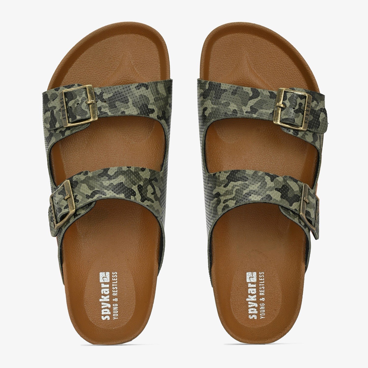 Spykar Remy 2.0 Olive Camo Sandals