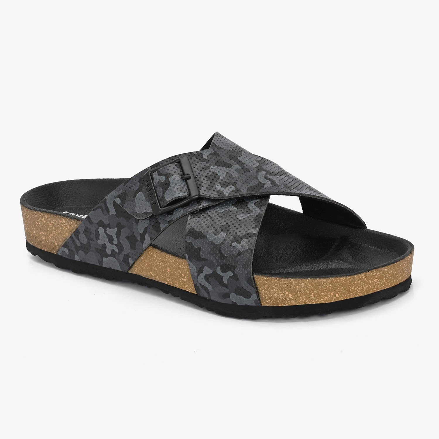 Spykar Empire 2.0 Black Camo Sandals