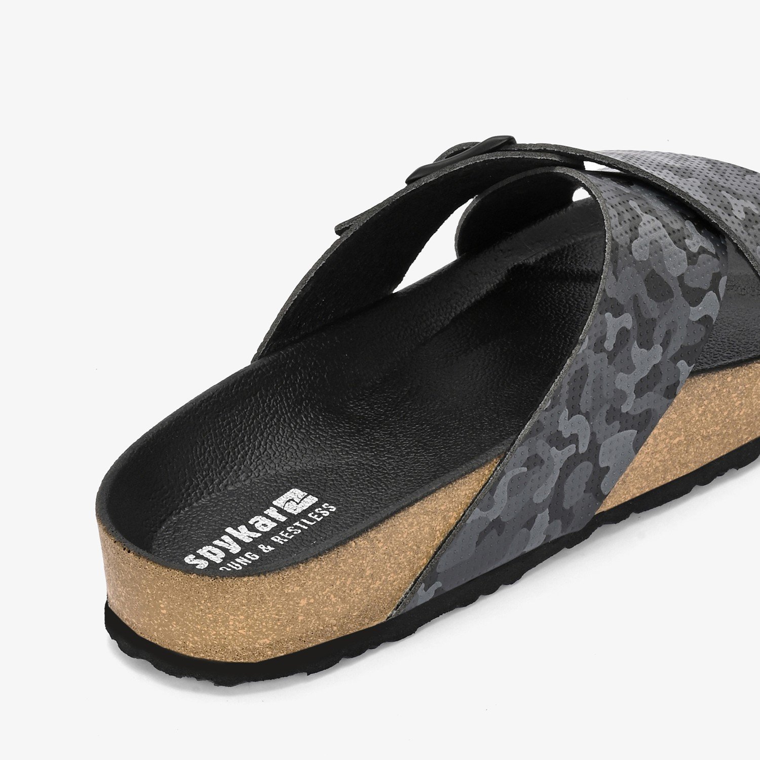 Spykar Empire 2.0 Black Camo Sandals