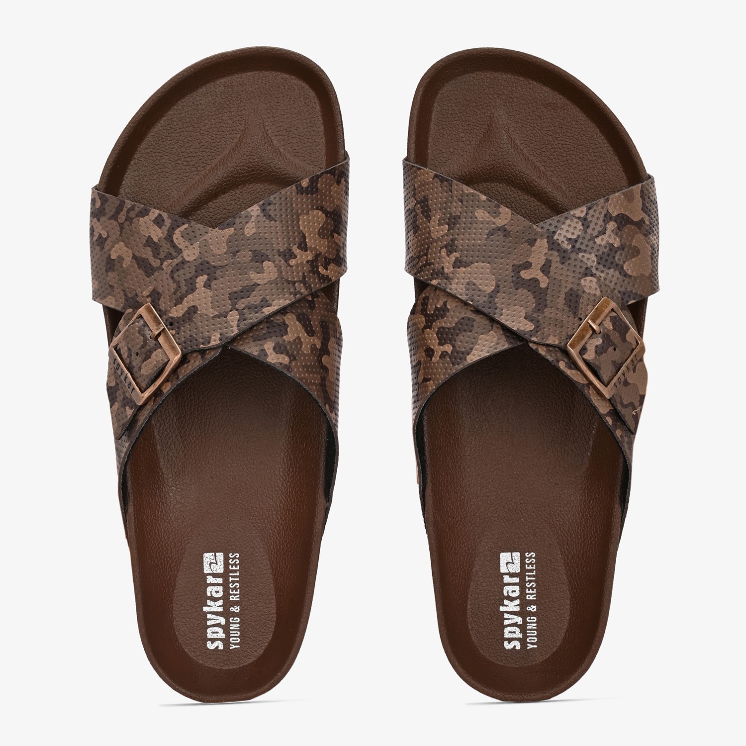 Spykar Empire 2.0 Brown Camo Sandals