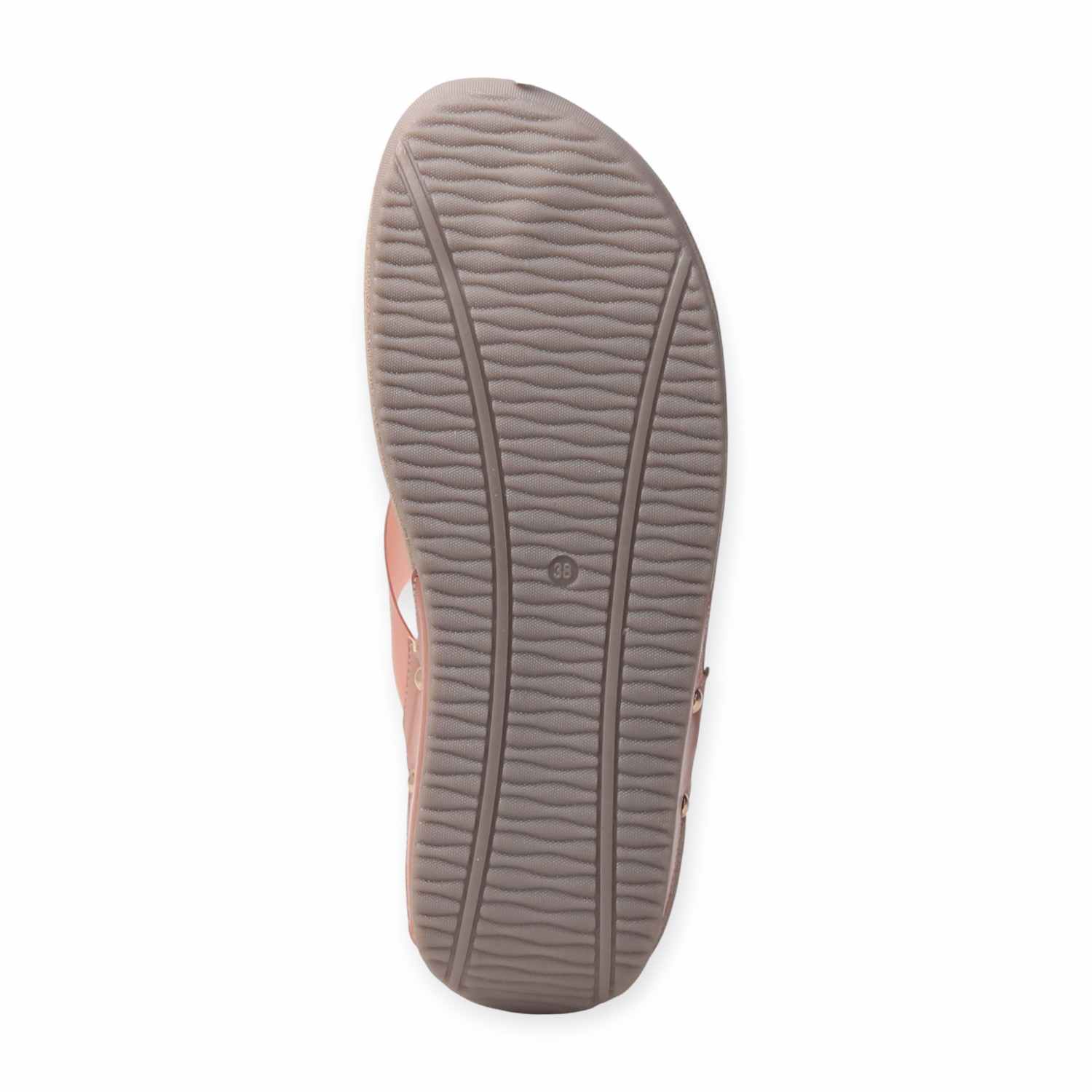 Pinkleaf Women’s Peach Transparent Strap Wedge Sandals with Embellished Detailing