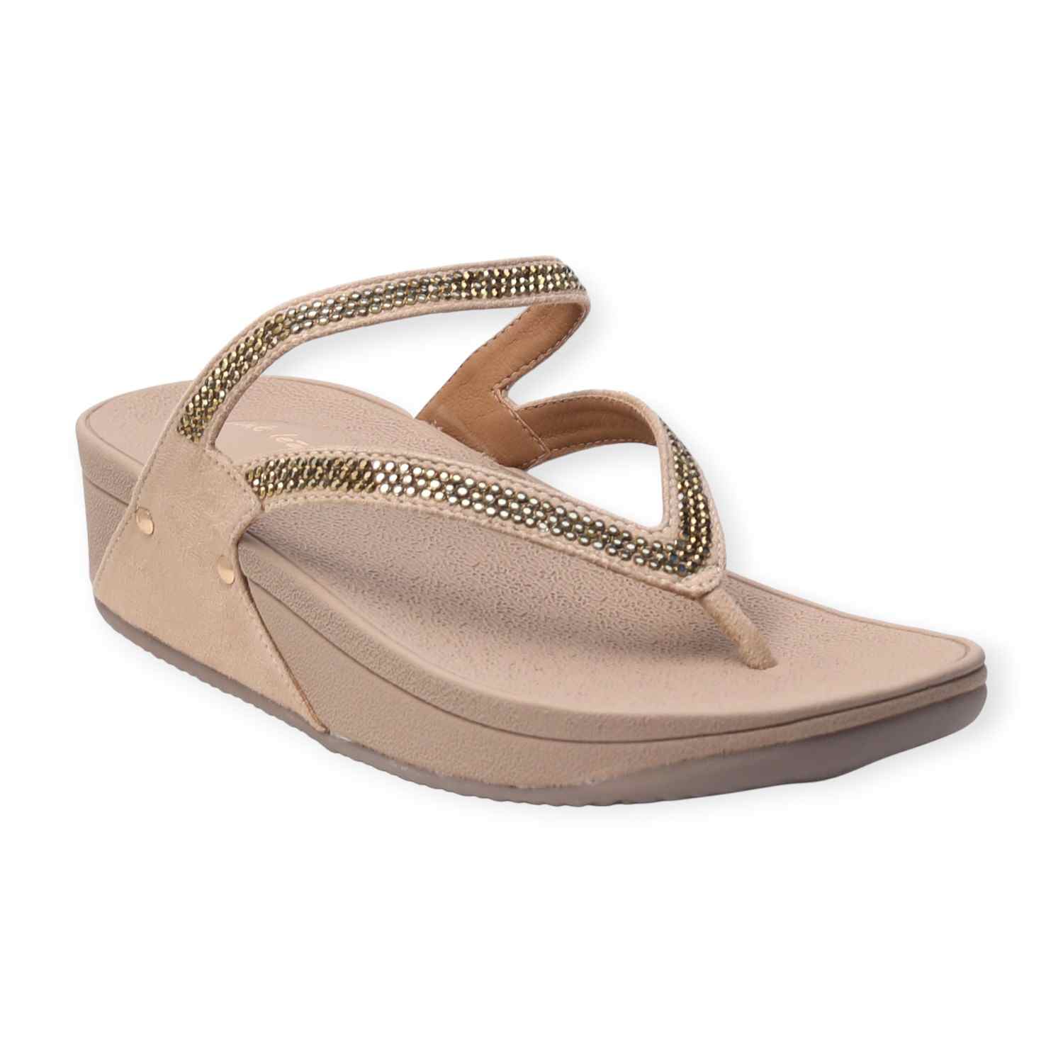 Pinkleaf Women’s Gold Embellished Sandals