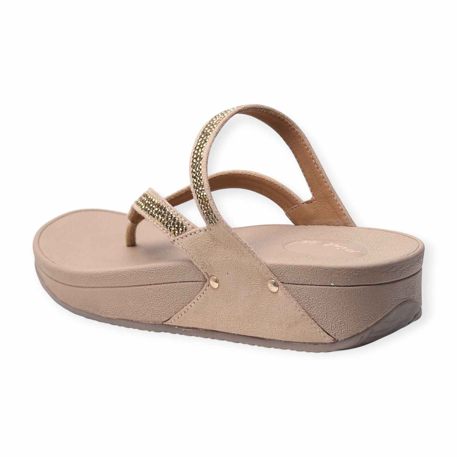 Pinkleaf Women’s Gold Embellished Sandals