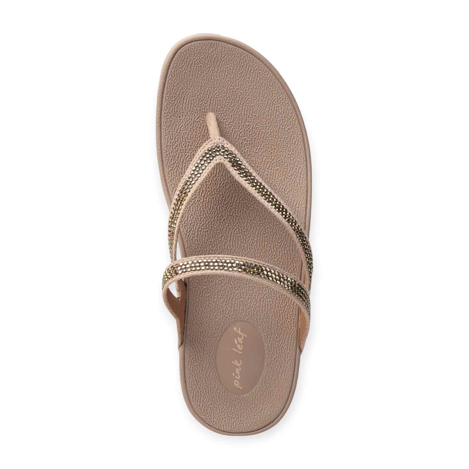 Pinkleaf Women’s Gold Embellished Sandals